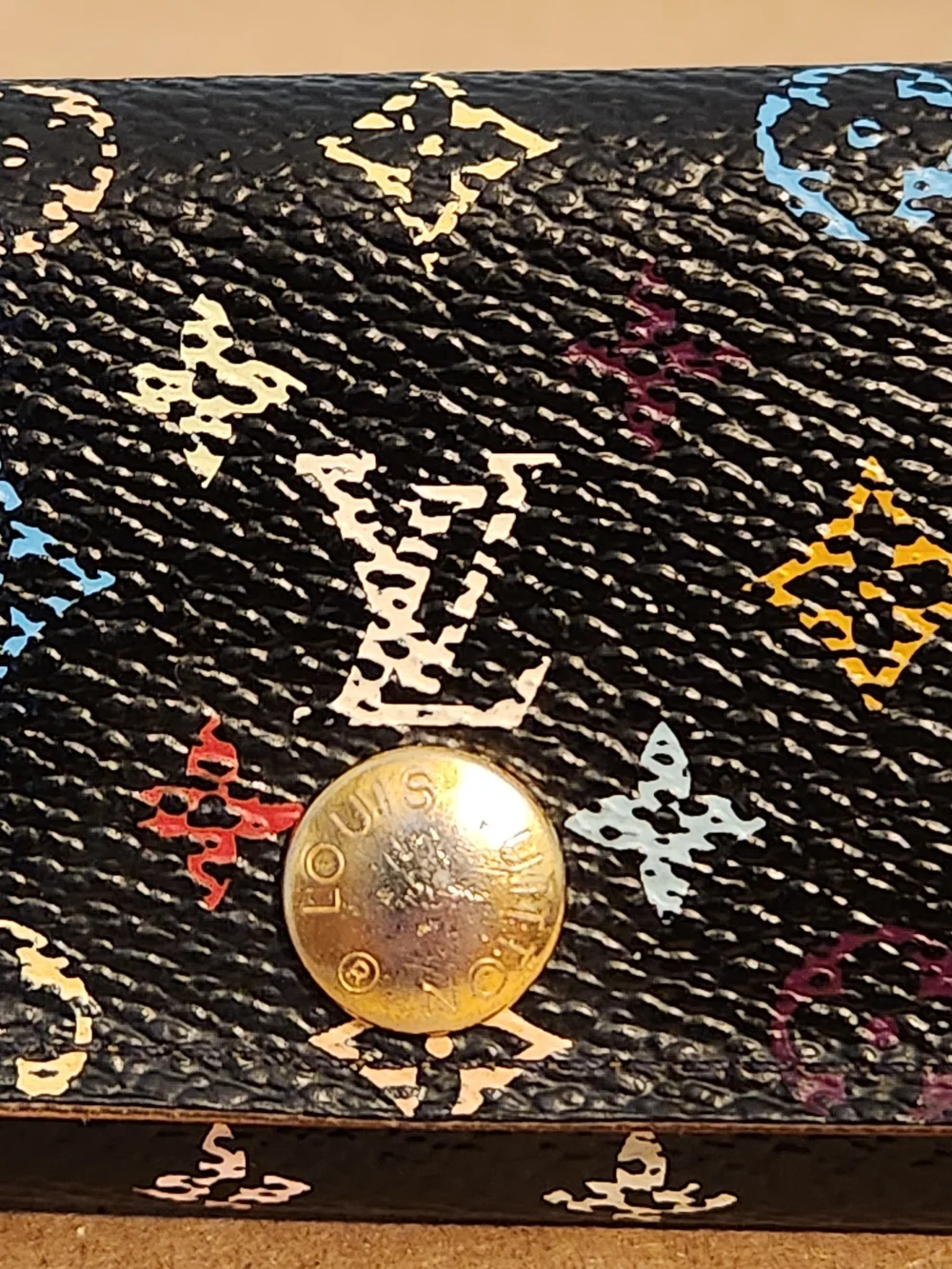 Louis Vuitton Vintage Multicolor Monogram Murakami Black 4-Key Case